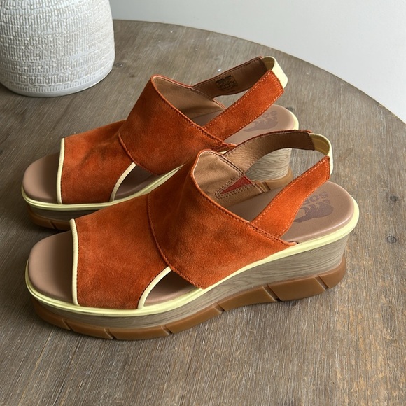 Sorel Joanie III Desert Sun Suede Wedge Platform Comfort Sling Back Sandals - Picture 7 of 17